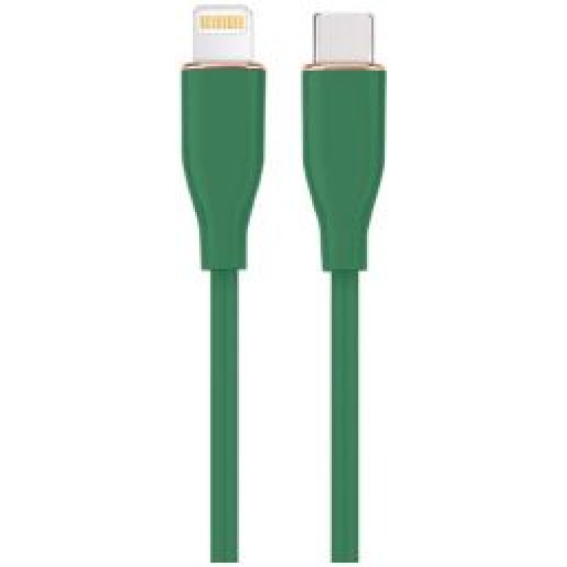 Gembird Kabelis Gembird Premium silicon 8-pin Male - USB Type-C Male 1.5m Green