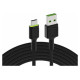 Green Cell GC Ray USB Male - Type-C Male Fast Charging with LED Diode 1.2m