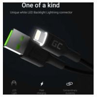 Green Cell USB Male - Lightning Male x 3 1.2m LED Backlight