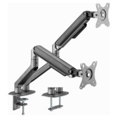 Gembird Monitora stiprinājums Gembird Desk Mounted Adjustable Monitor Double Arm Space Grey
