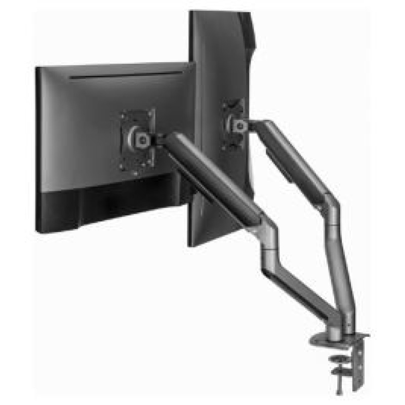 Gembird Monitora stiprinājums Gembird Desk Mounted Adjustable Monitor Double Arm Space Grey