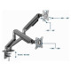 Gembird Monitora stiprinājums Gembird Desk Mounted Adjustable Monitor Double Arm Space Grey