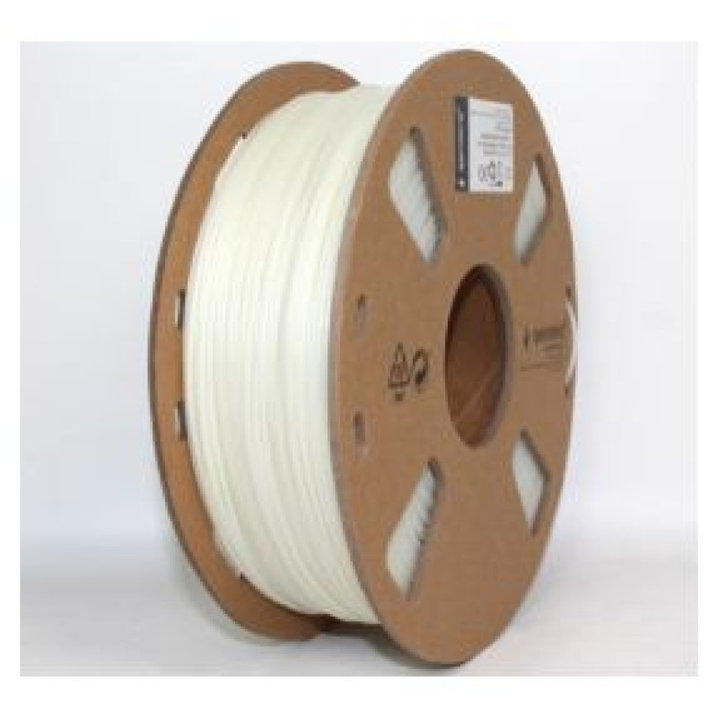 Gembird 3D Printera izejmateriāls Gembird PLA Flexible Wood Natural White 1.75 mm 1kg