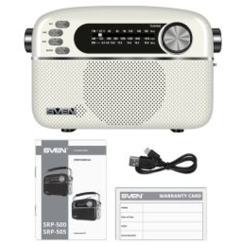 Sven Radio uztvērējs Sven SRP-505 White
