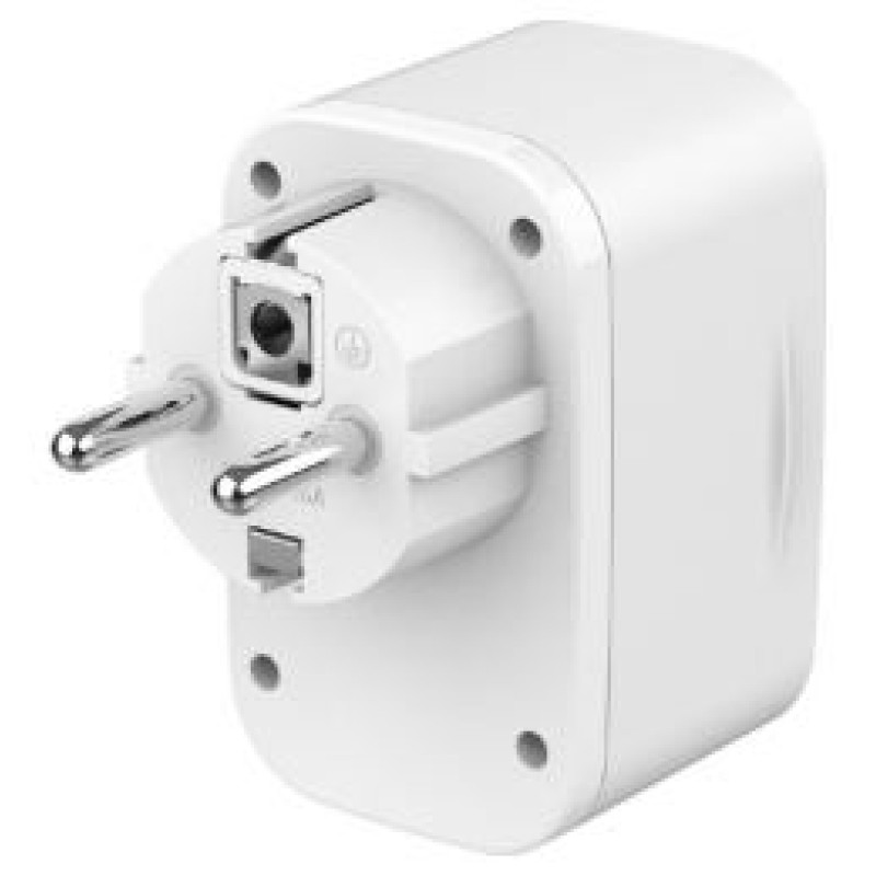 Gembird Lādētājs Gembird 2-port USB Fast Charger with Pass-through AC socket 20W White