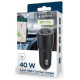Gembird Auto lādētājs Gembird USB Type-C x 2 Black