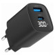 Gembird Lādētājs Gembird USB Type-C + USB Type-A LCD Black