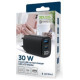 Gembird Lādētājs Gembird USB Type-C + USB Type-A LCD Black
