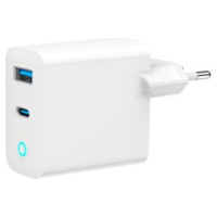 Gembird Lādētājs Gembird USB Type-C + USB Type-A 45W LED White