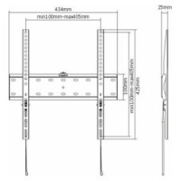Gembird Televizora stiprinājums Gembird TV wall mount (Fixed) 32”-55”