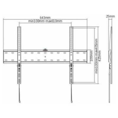 Gembird Televizora stiprinājums Gembird TV wall mount (Fixed) 37&rdquo;-70&rdquo;