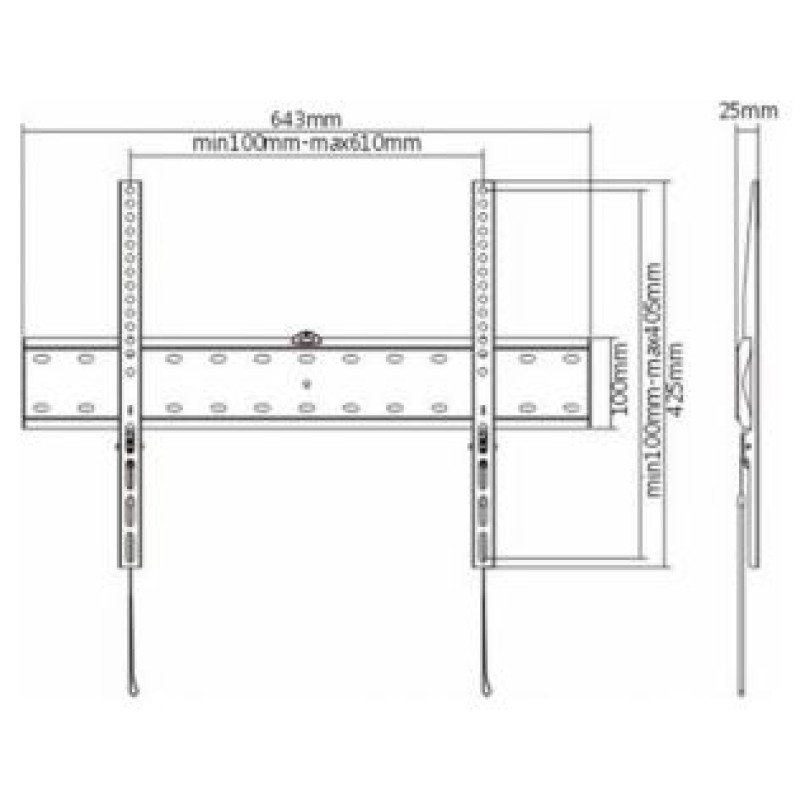 Gembird Televizora stiprinājums Gembird TV wall mount (Fixed) 37&rdquo;-70&rdquo;