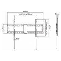 Gembird Televizora stiprinājums Gembird TV wall mount (Fixed) 43”-90”