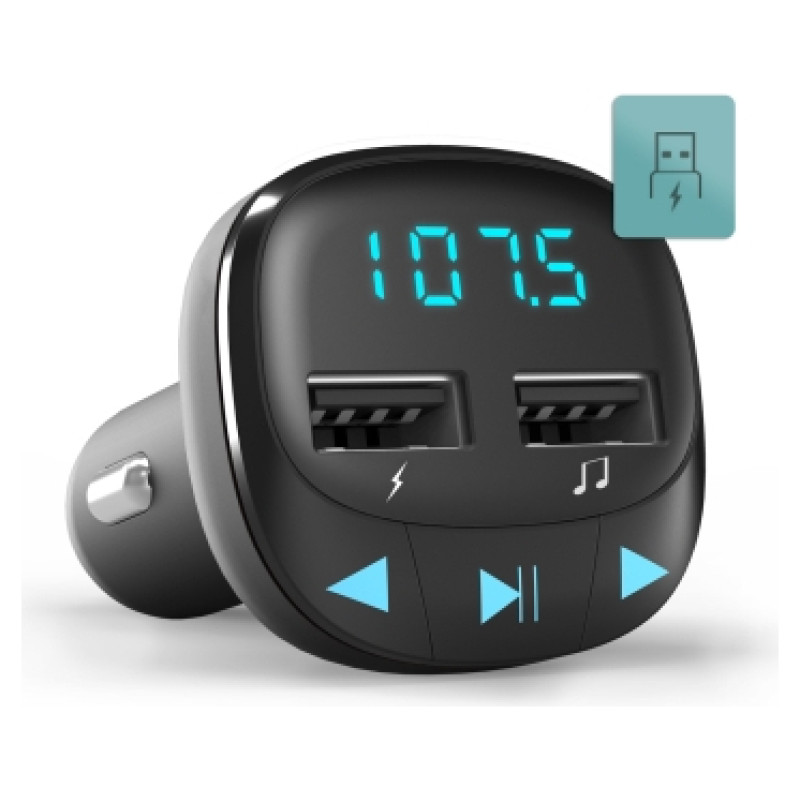 Energy Sistem AUTO FM MODULATORS LED USB+MicroSD, MELNS. GARANTIJA 3 GADI!
