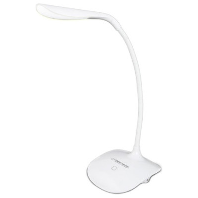 Esperanza ELD103W FLEKSIBLA 3W LED GALDA LAPMA 3-GAISMAS LĪMEŅI AC USB 5V / 4X AAA BATEREJU STRĀVAS AVOTS