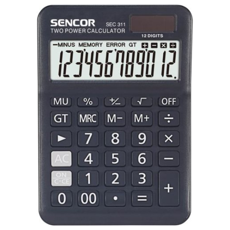 Sencor SEC 311 Kalkulators,12 zīmju ekrāns