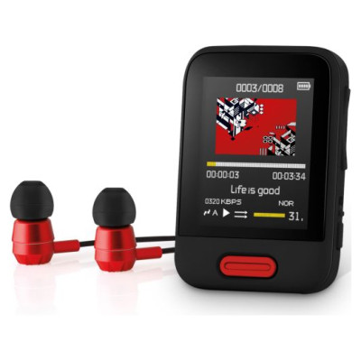 Sencor SFP 7716 BK Bluetooth MP3/MP4 1.8 inch (16GB, CLIP , FM radio, MicroSD)