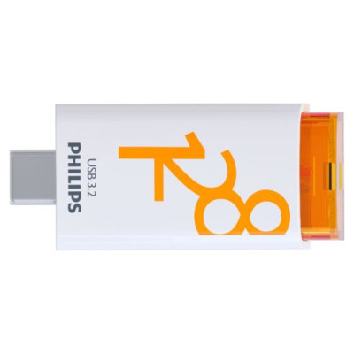 Philips USB-C 3.2 Gen 1 Flash Drive Click sunrise Orange 128GB