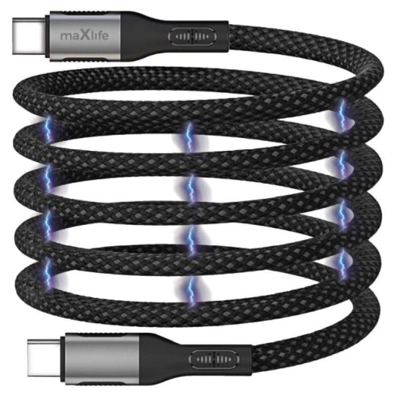 Maxlife MXUC-11 Type C / Type C Magnētiskais kabelis 1m