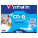 Verbatim Matricas CD-R AZO Vebratim 700MB 52x Printable Jewel Cased 10 Pack