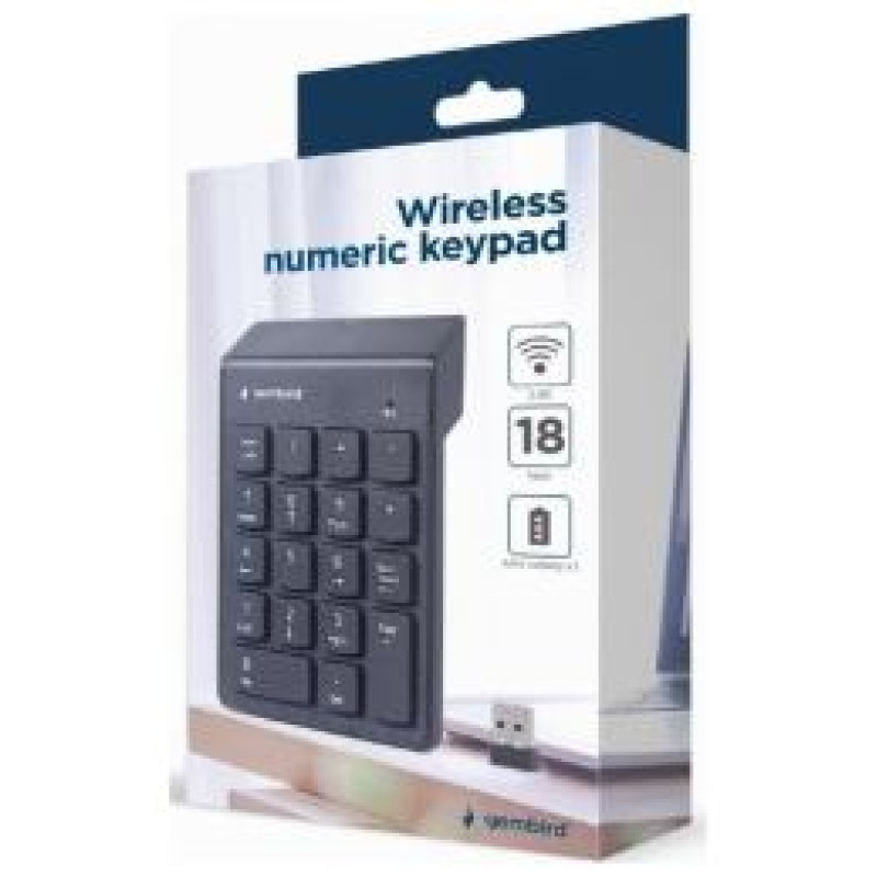 Gembird Klaviatūra Gembird USB Numeric Keypad Wireless