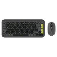 Logitech Klaviatūra + Pele Logitech POP ICON COMBO Graphite Green US