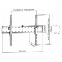 Gembird Televizora stiprinājums Gembird TV wall mount (Tilt) 37”-70”