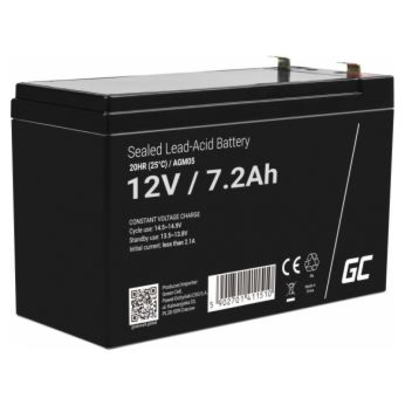 Green Cell Akumulators Green Cell AGM VRLA 12V 7.2Ah