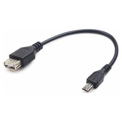Gembird Kabelis Gembird OTG USB Female - MicroUSB Male 0.15m Black
