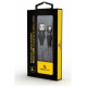 Gembird USB Male - Micro USB Male Premium cotton braided 2m Black/White