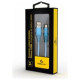 Gembird USB Male - Micro USB Male Premium cotton braided 2m Blue/White