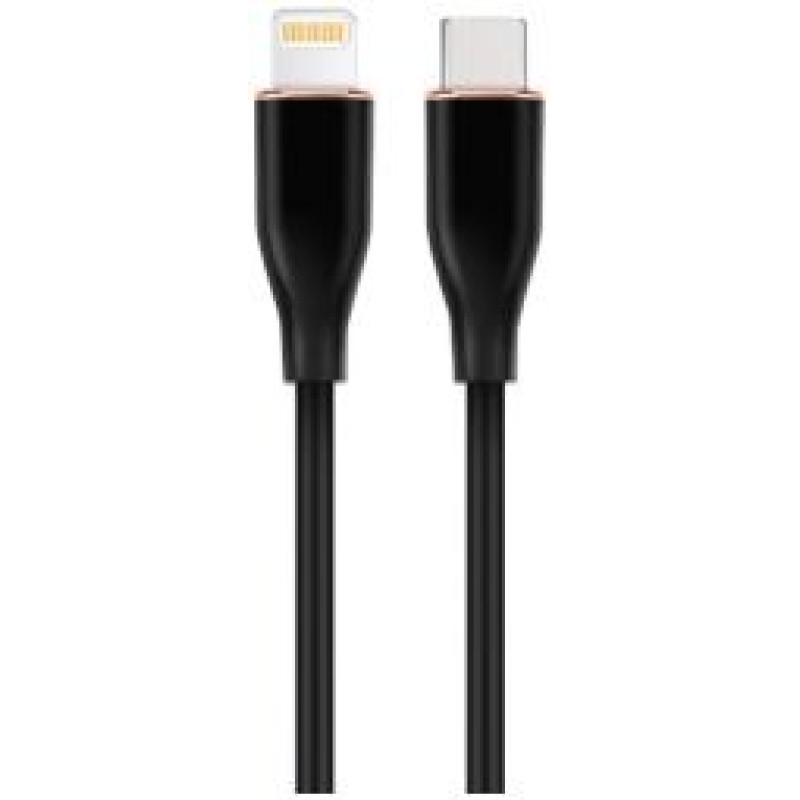 Gembird Kabelis Gembird Premium silicon 8-pin Male - USB Type-C Male 1.5m Black