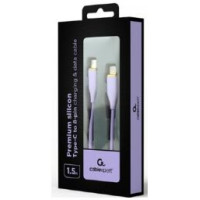 Gembird Kabelis Gembird Premium silicon 8-pin Male - USB Type-C Male 1.5m Violet