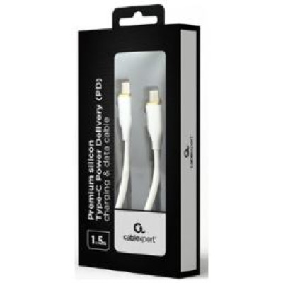 Gembird Kabelis Gembird Premium silicon USB Type-C Male - USB Type-C Male 1.5m White