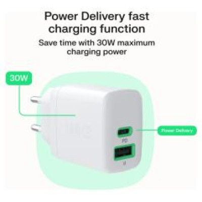 Green Cell Lādētājs Greencell PowerSource Duo30 30W White