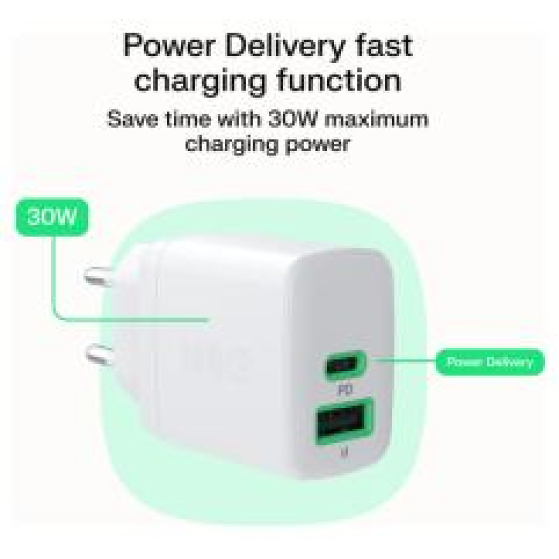 Green Cell Lādētājs Greencell PowerSource Duo30 30W White