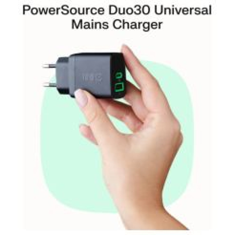 Green Cell Lādētājs Greencell PowerSource Solo30 30W Black