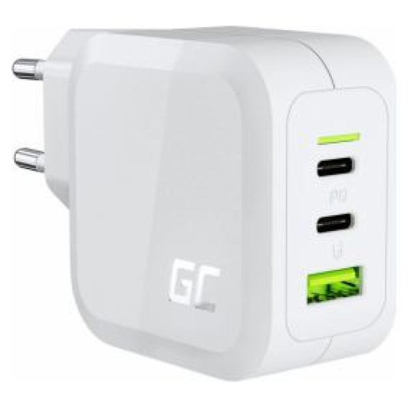 Green Cell Lādētājs Green Cell PowerGaN 65W USB-C PD Charger for laptops, MacBook, Tablets, and Smartphones
