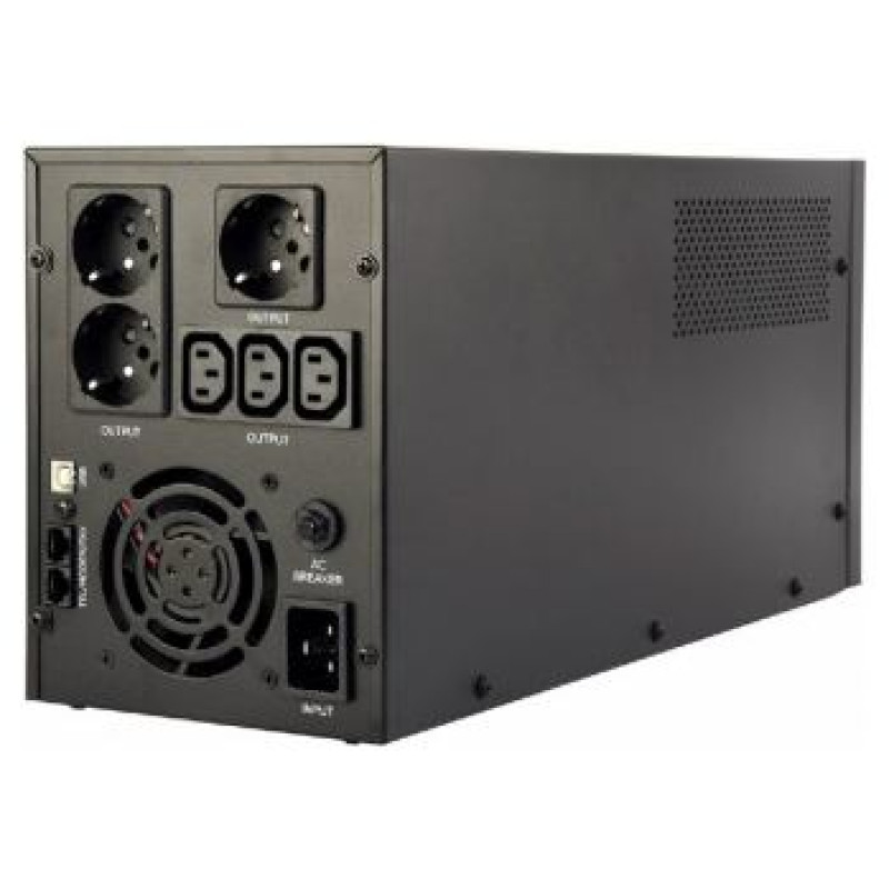 Energenie Nepārtrauktās baro&scaron;anas bloks Energenie UPS With USB and LCD Display 3000 VA Black