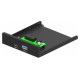 Gembird Adapteris Gembird Internal 3.5 Front PC Panel USB 3.1 Type-A + Type-C Port Black