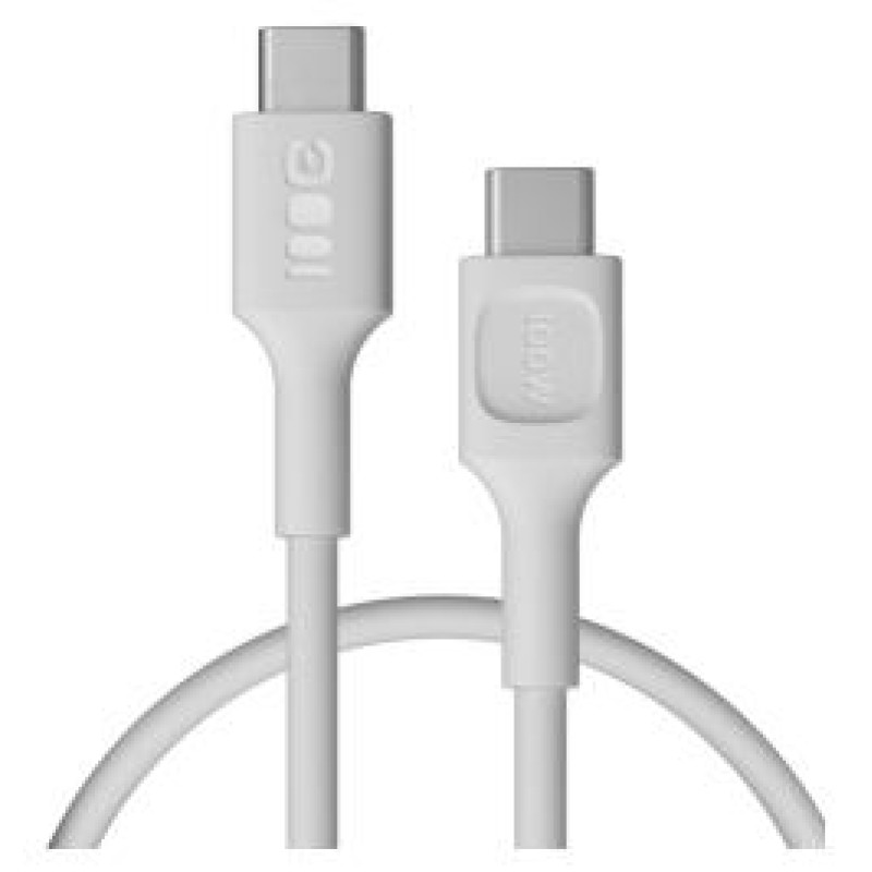 Green Cell Kabelis Green Cell PowerFlex Fast Charging USB Type-C Male - USB Type-C Male 100W White 2m