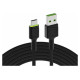 Green Cell USB Male - USB Type-C Male Fast Charging with LED Diode 2m
