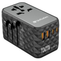 Verbatim Lādētājs Verbatim Universal Travel Adapter 100W GaN III