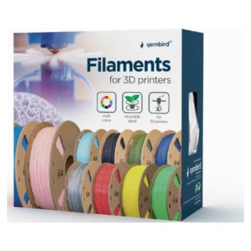 Gembird 3D Printera izejmateriāls Gembird PLA Sky Blue 1.75 mm 1KG