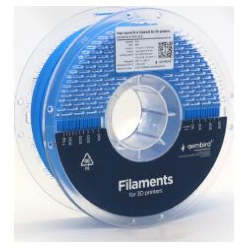 Gembird 3D Drukas Elementi Gembird High Speed 1.75 mm 1 Kg PLA Blue