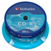 Verbatim Matricas CD-R Verbatim 700MB 1x-52x Extra Protection, 25 Pack Spindle