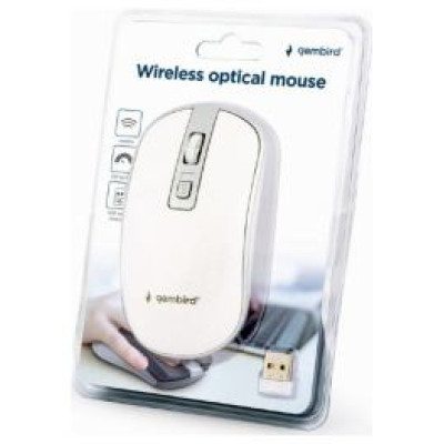 Gembird Wireless Optical Mouse White / Silver