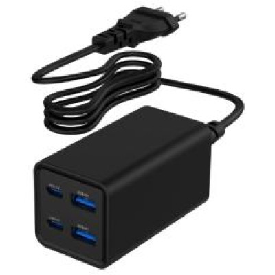 Gembird Lādētājs Gembird 4-port 65 W GaN USB PowerDelivery Fast Charger Black