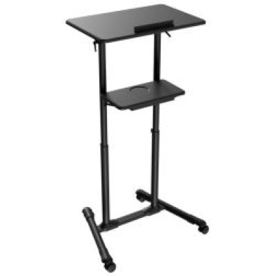 Gembird Stiprinājums Gembird Mobile Lecture Desk with Caster Wheels Black