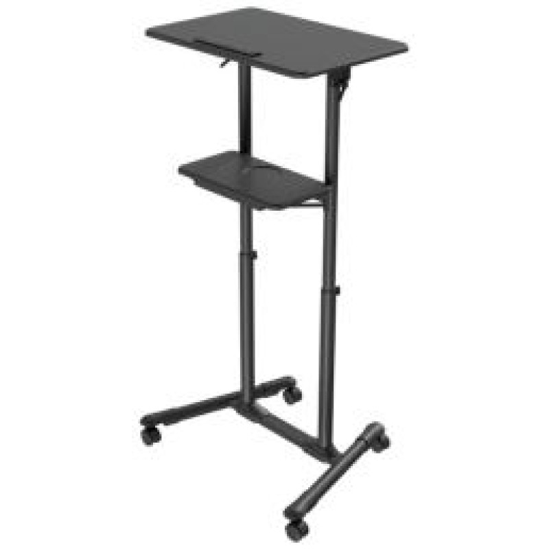Gembird Stiprinājums Gembird Mobile Lecture Desk with Caster Wheels Black